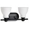 Nuvo Russel - 2 Light Vanity - Matte Black with Satin White Glass 60/8022 - alternate 8